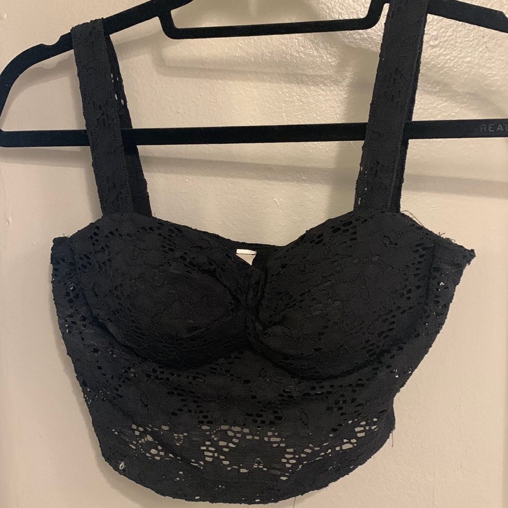 Black crop top